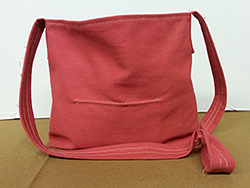 red canvas tote